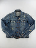 Jeansjacke mit Löchern