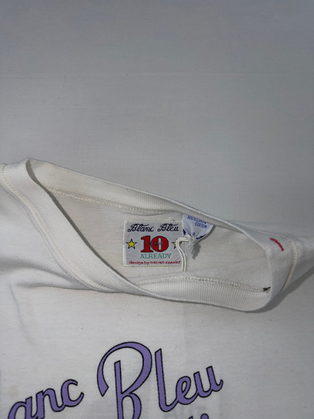 T-shirt "Blanc Bleu Burger's" vintage