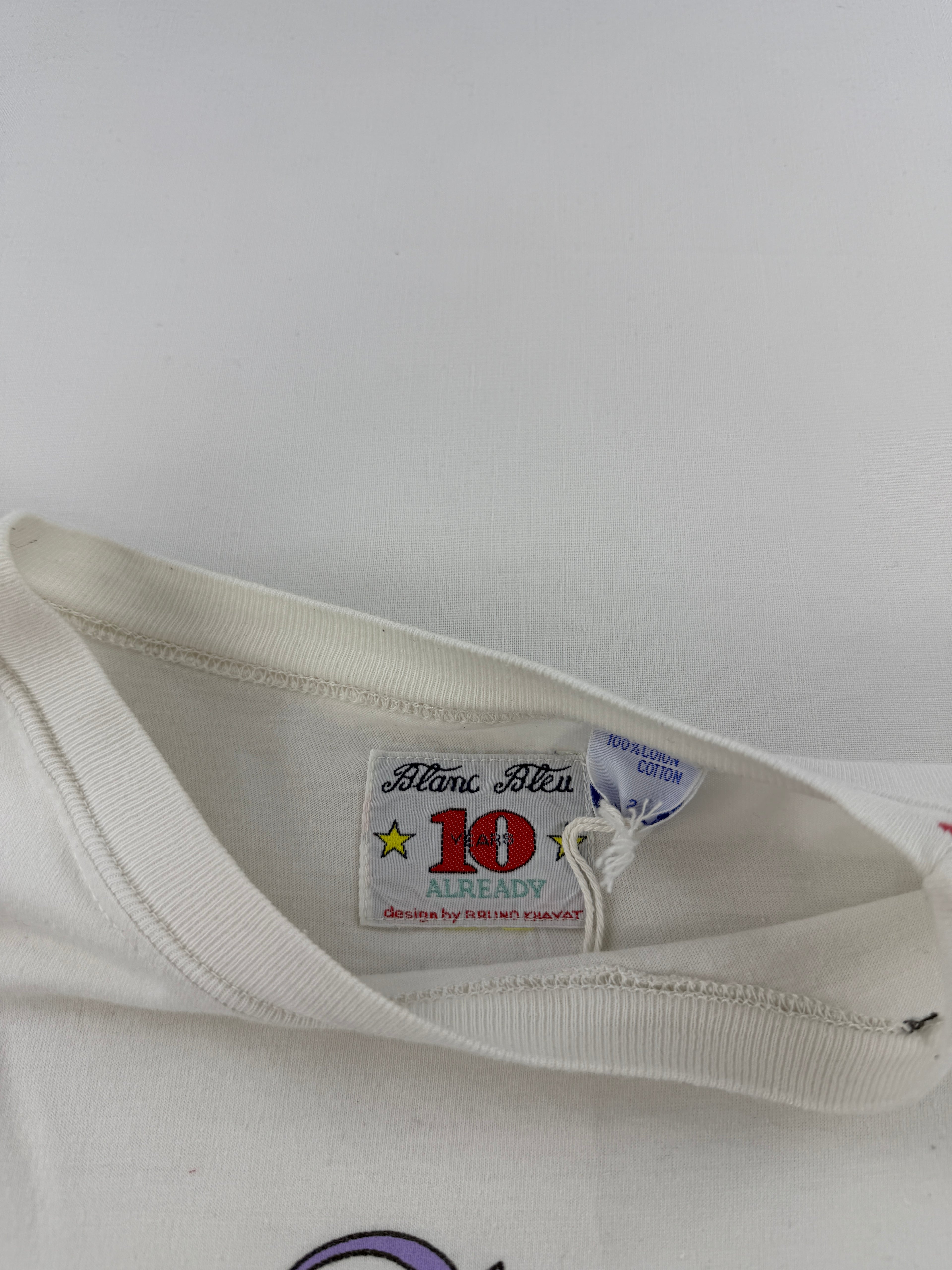 T-shirt "Blanc Bleu Burger's" vintage