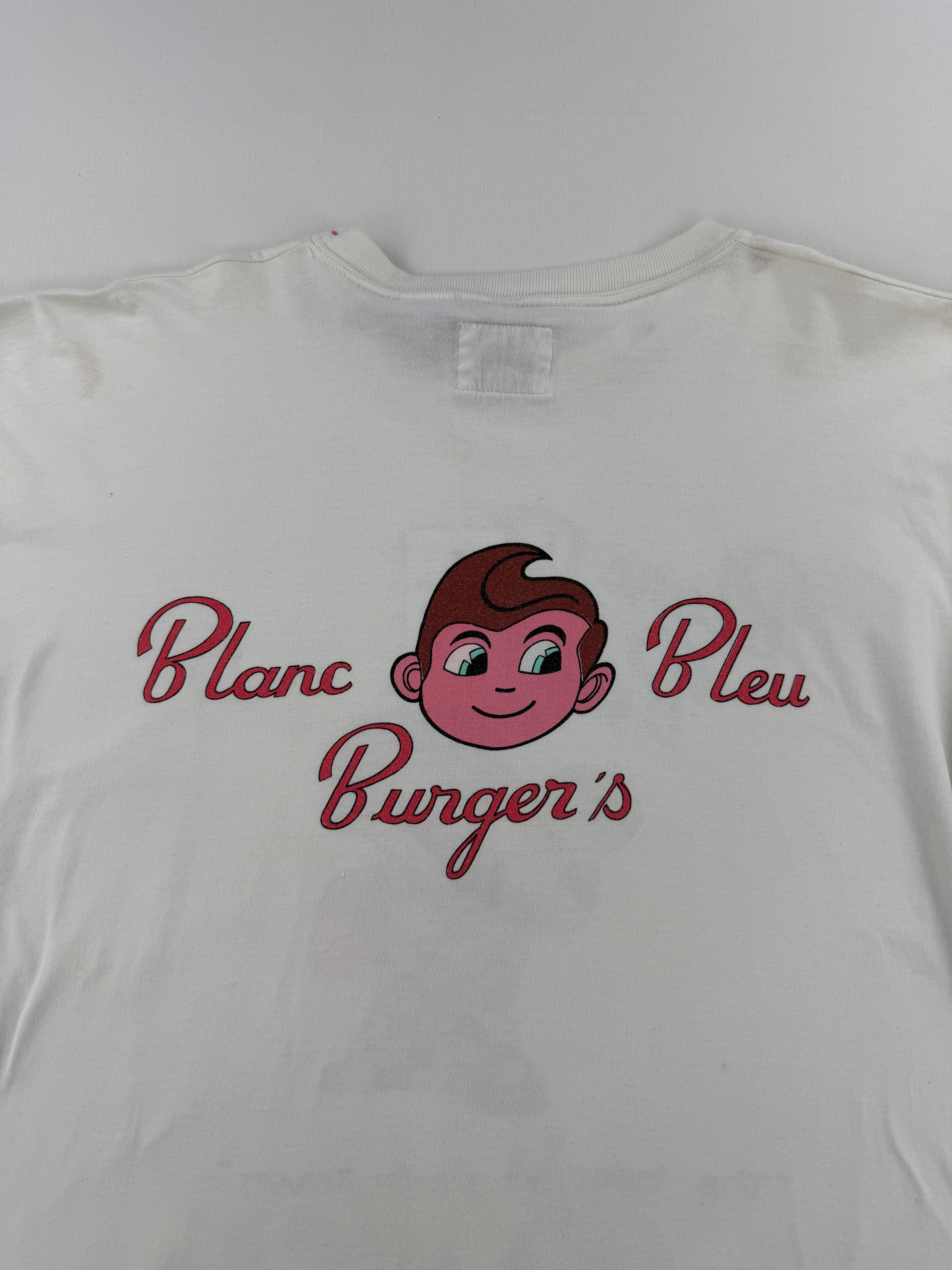 T-shirt "Blanc Bleu Burger's" vintage
