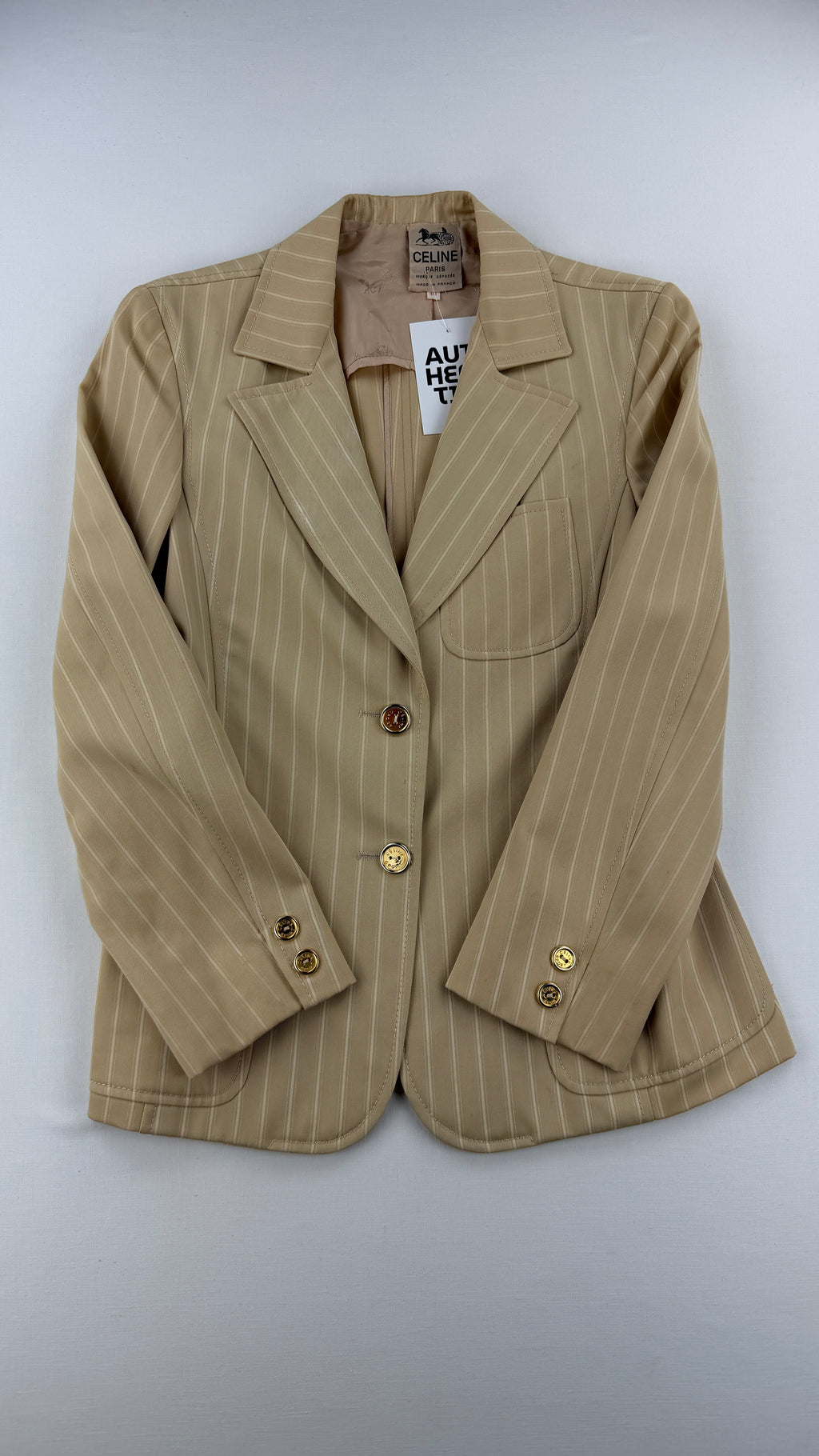 Blazer "Céline" vintage en cotton et laine