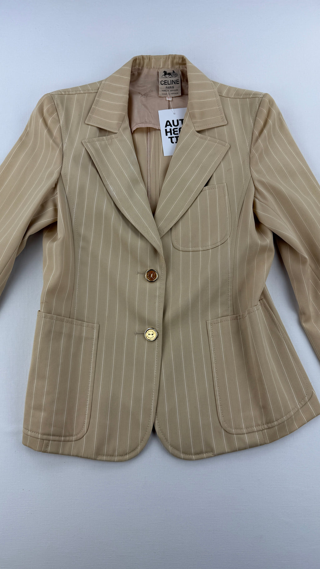 Blazer "Céline" vintage en cotton et laine