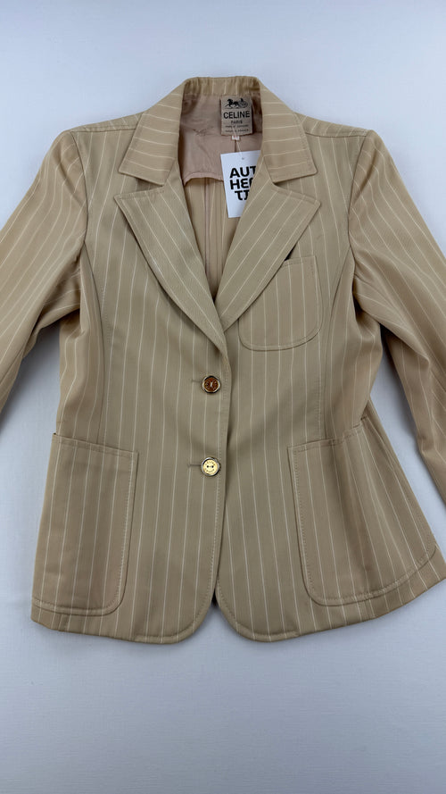 Blazer "Céline" vintage en cotton et laine