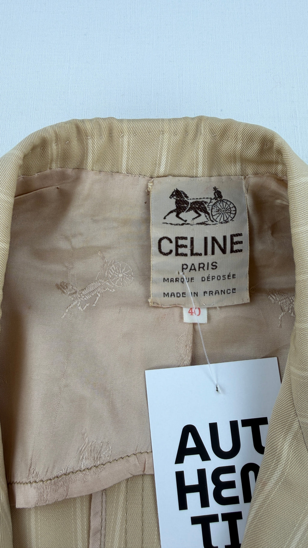 Blazer "Céline" vintage en cotton et laine