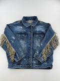 Veste en jeans à franges neuve