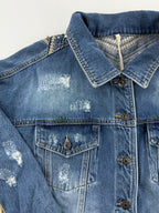 Veste en jeans à franges neuve