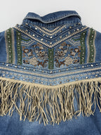Veste en jeans à franges neuve