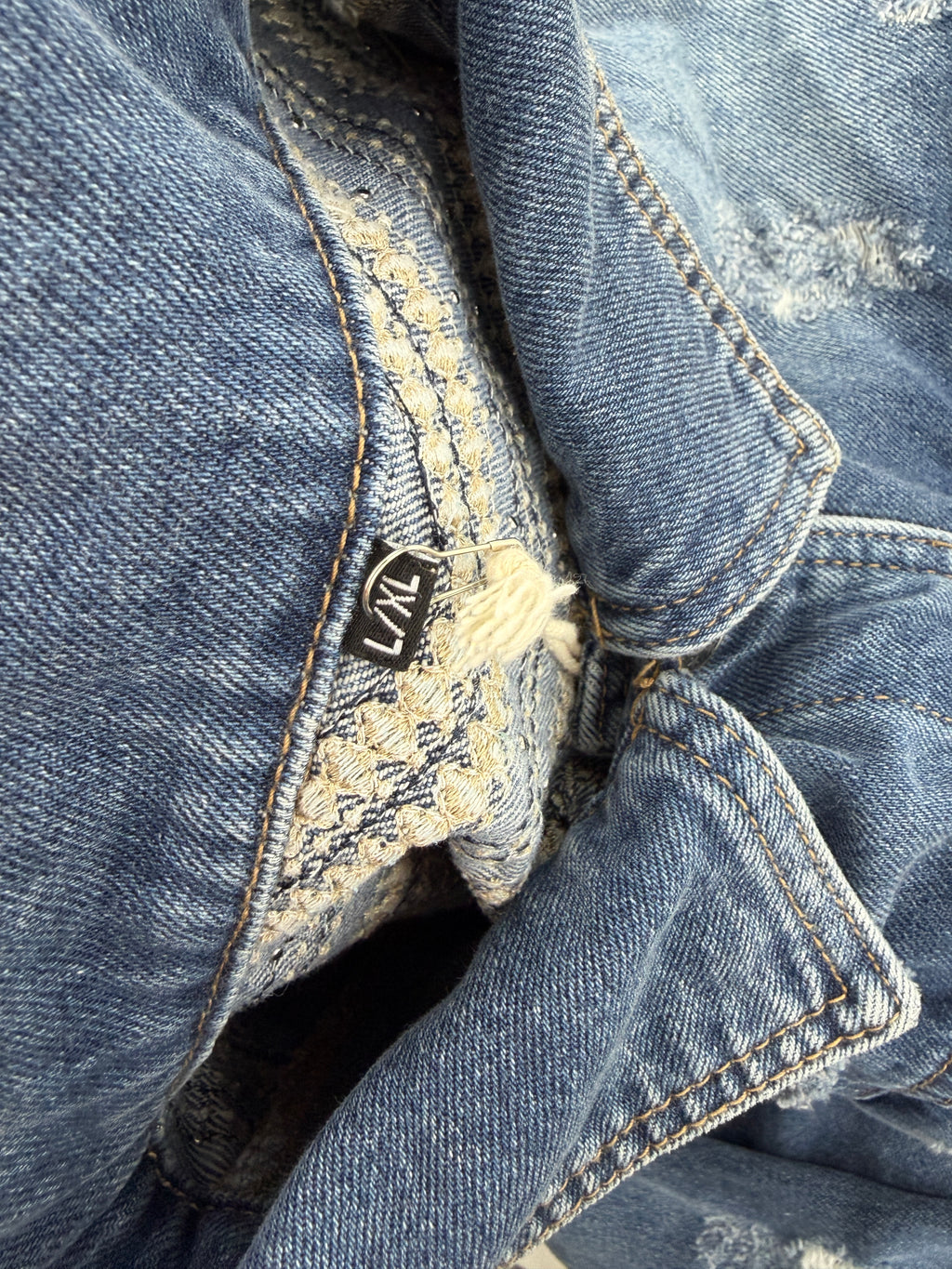 Veste en jeans à franges neuve