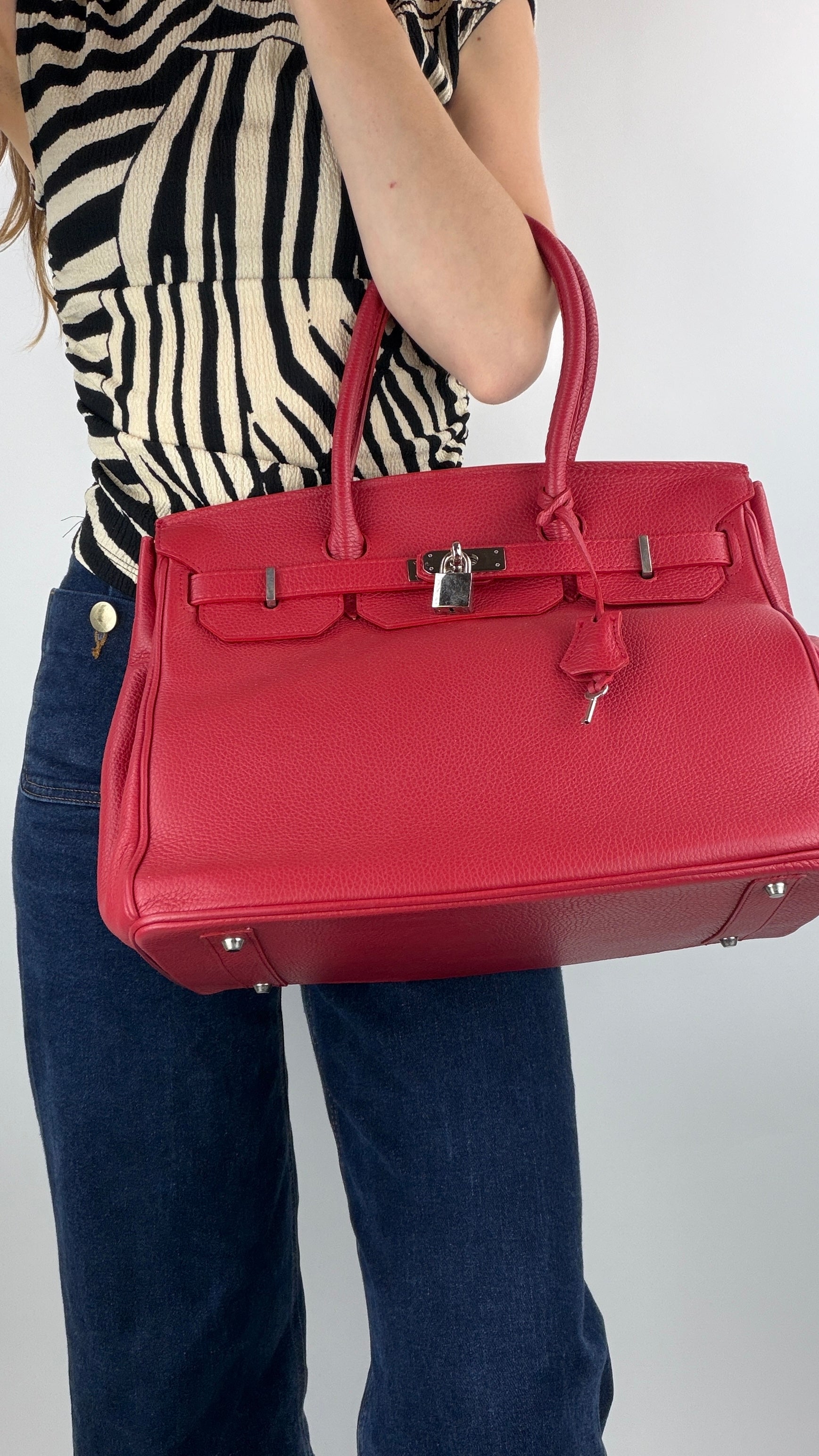 Sac en cuir imitation Hermès