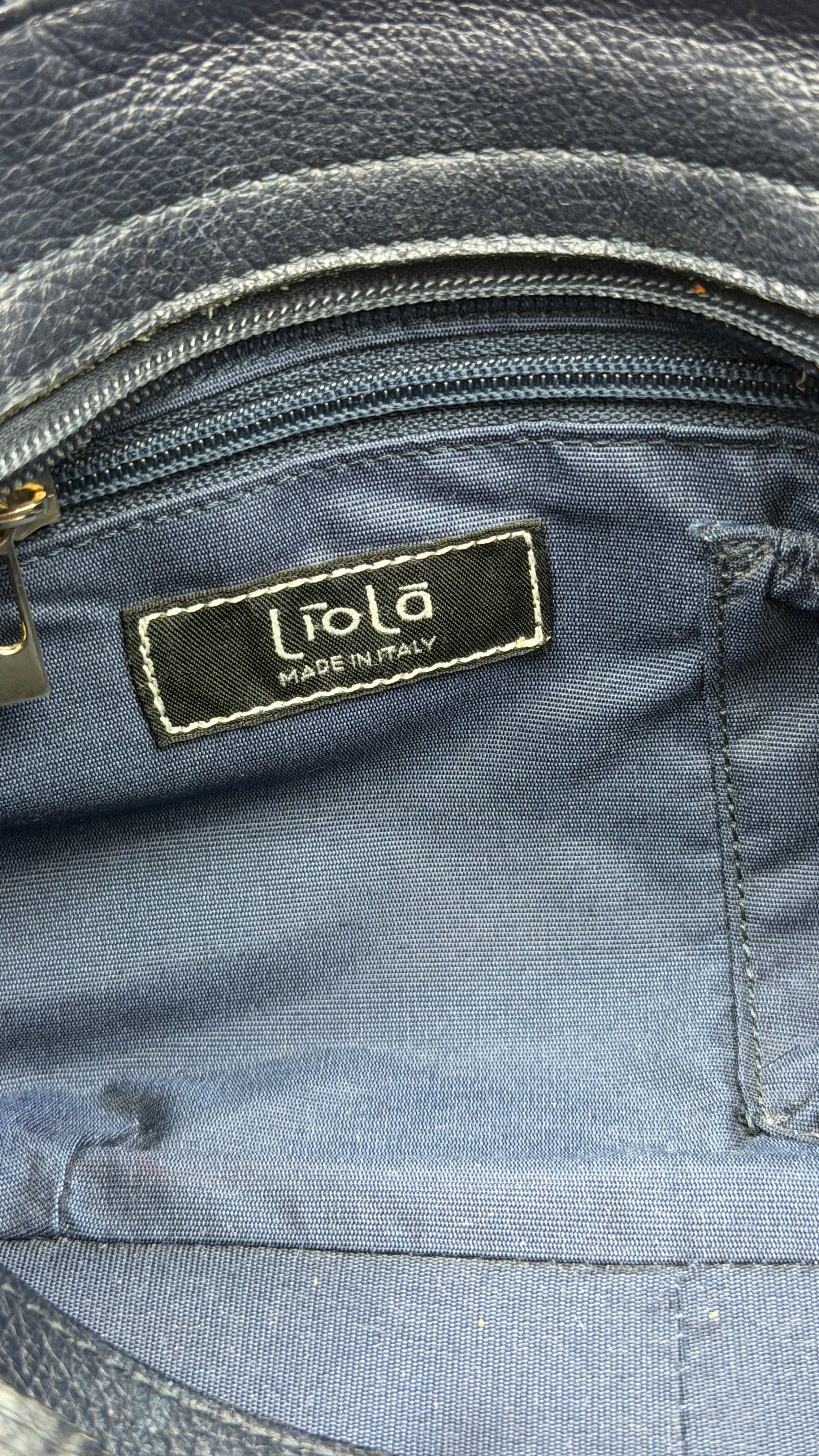 Sac en cuir "Liola" avec anses en bamboo