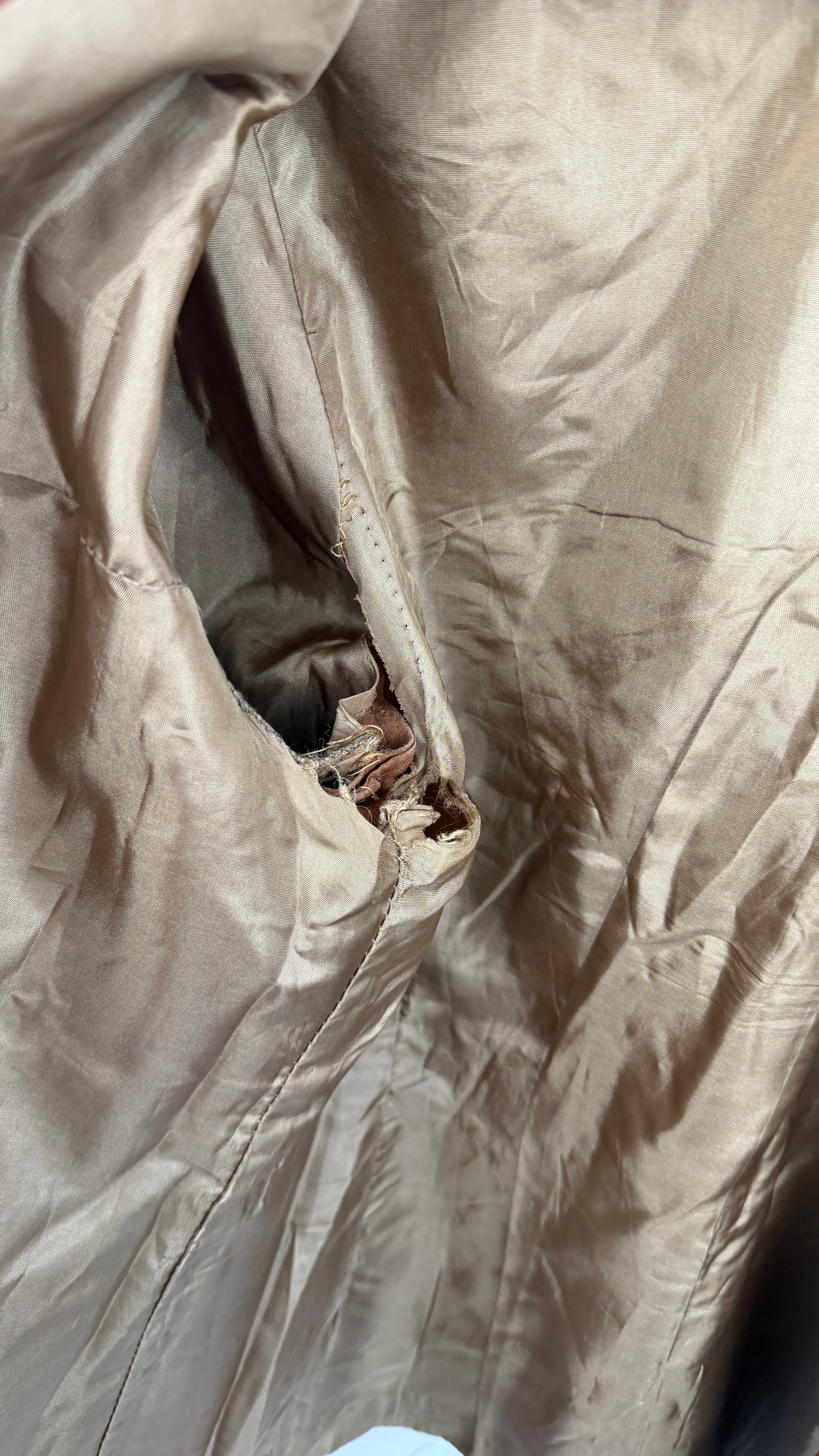 Veste en cuir vintage camel