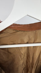 Veste en cuir vintage camel