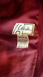 Veste en velours côtelé bordeaux