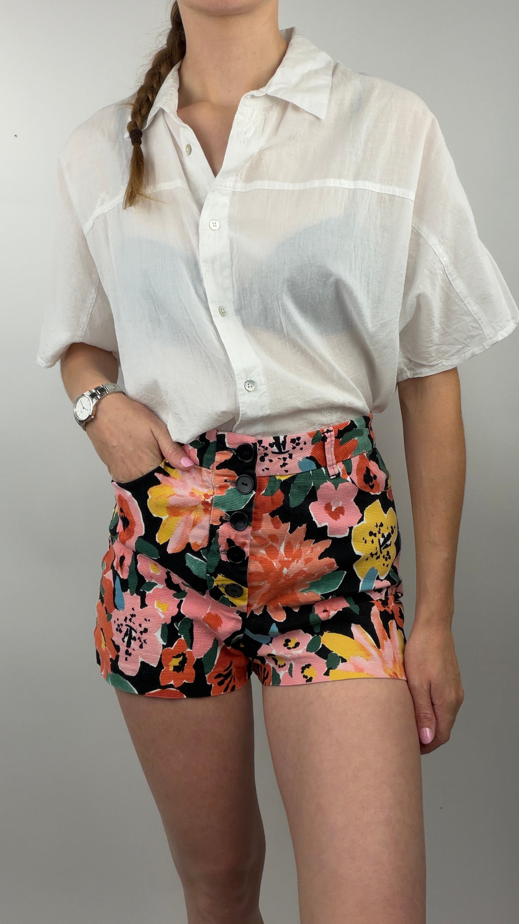 Mini short à fleur
