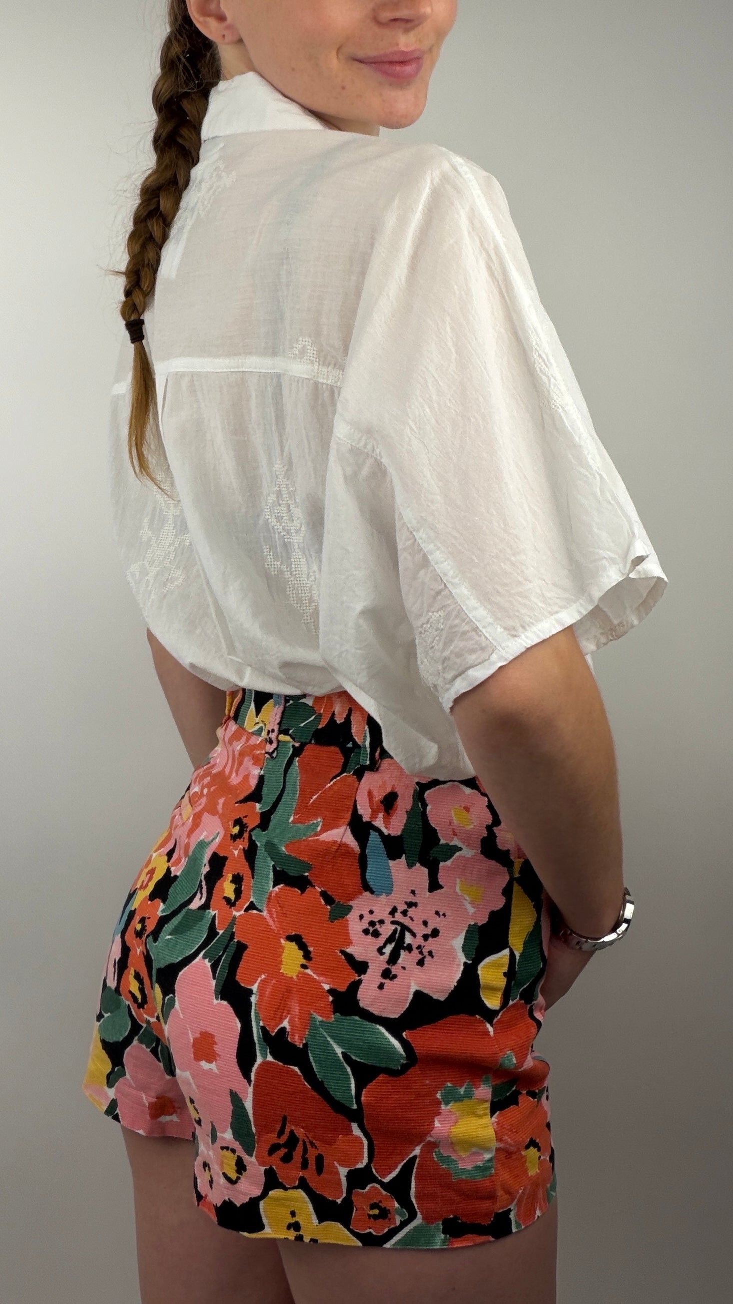 Mini short à fleur